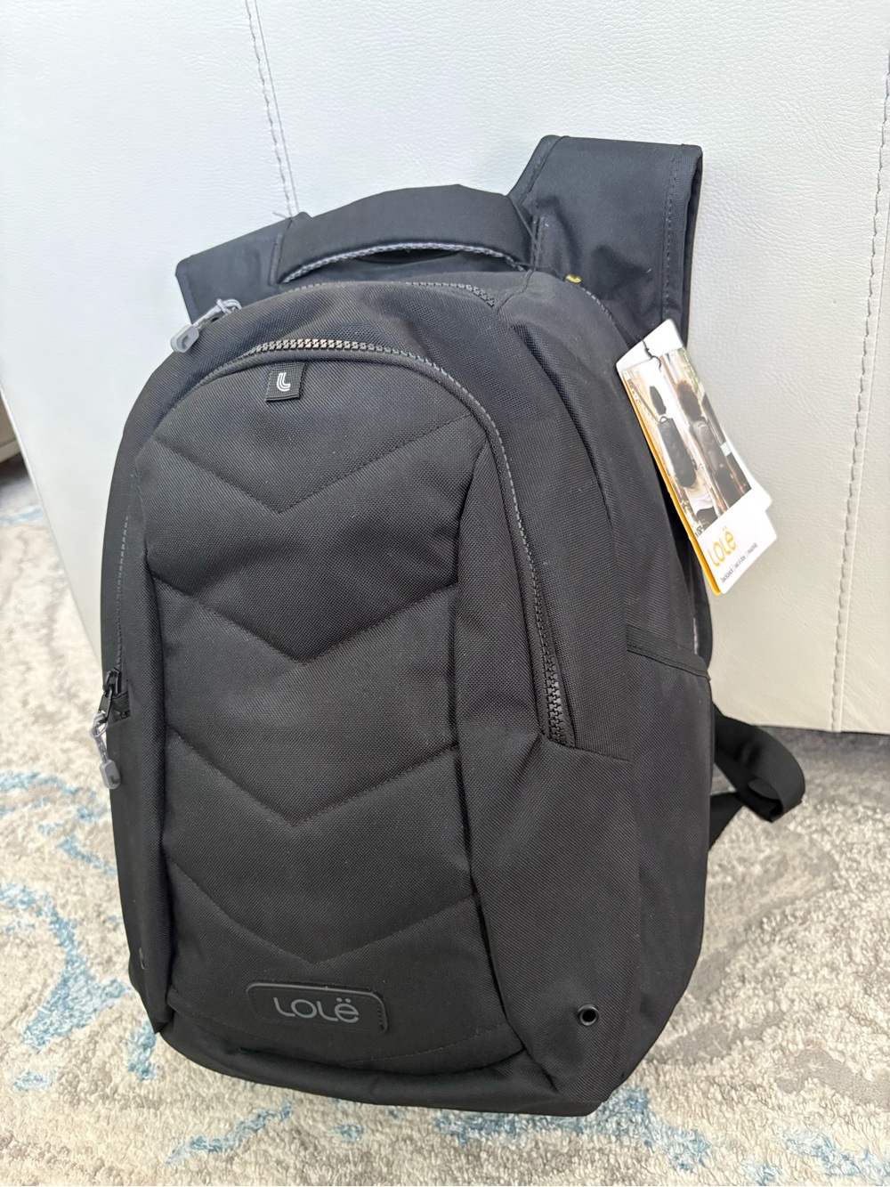 NWT Lole Quilted Backpack Padded Back Fits Up to 17" Laptop